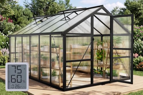 8x12 FT Greenhouse with Hygrometer (8x12 FT with thermometers)