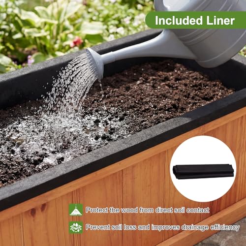 Outdoor Raised Garden Bed (Orange / 28"x10"x10")