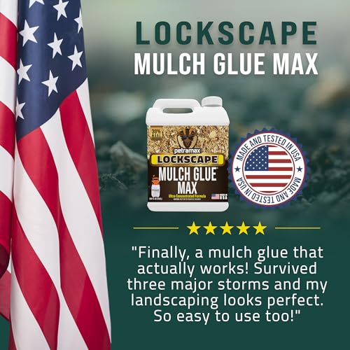 Max Lockscape Rock and Mulch Glue for Landscaping with Sprayer (1 Gallon)