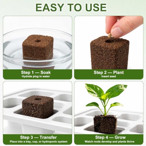 75PCS Pre Drilled Seed Starter Cubes (Pre-Drilled Holes-75PCS)