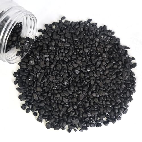 0.88 LB Black Gravels Small Stones Succulent Mini Rocks (Black)