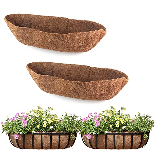 2 Pack Trough Coco Liner Fiber Replacement for Planters (2 Count)