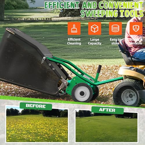 48" Lawn Sweeper Tow Behind (48 inch / Green)