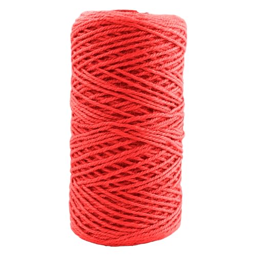 3mm x 500 Feet Red Jute Rope (Red / 3mm x 500 Ft)