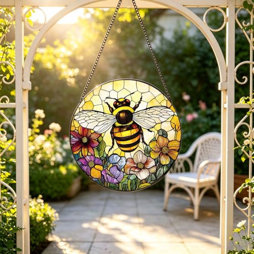 Vintage Bee Suncatcher (Bee Decor Suncatcher)