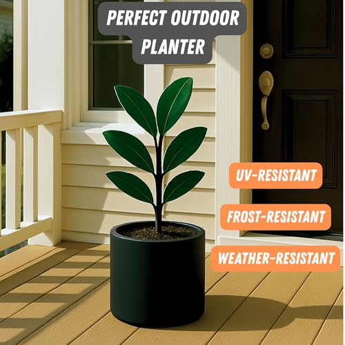 Large Planter for Indoor or Outdoor (Matte Black / 8 Inch)
