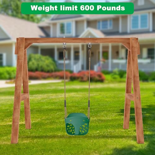 Green High Back Full Bucket Toddler Swing Seat w (Green Bucket Swing)