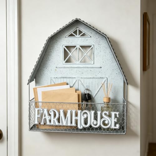 Rustic Farmhouse Barn Wall Plant Holder (Farmhouse White)