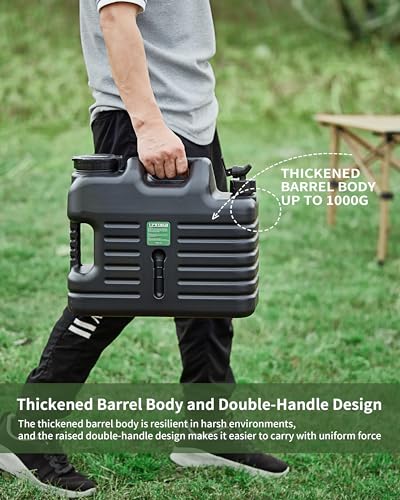 5 Gallon Camping Water Jug with Spigot (Matte Black)