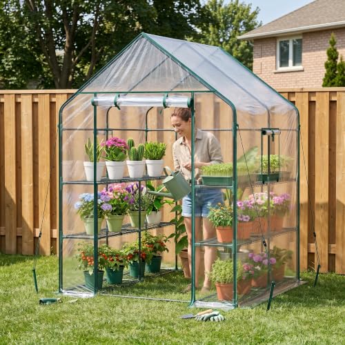 Plastic Greenhouse for Outdoors (Clear / 3 Tier 12 Shelves)