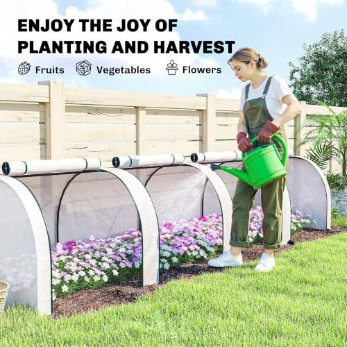 13' x 3' x 2.5' Mini Greenhouse Portable Tunnel Green House White (13' x 3' x 2.5' / White)
