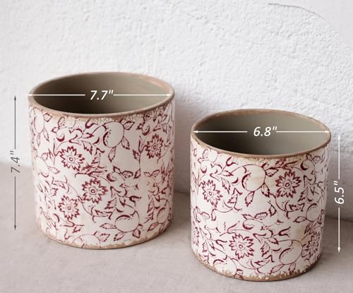 7.7" Planters For Indoor Outdoor Plants