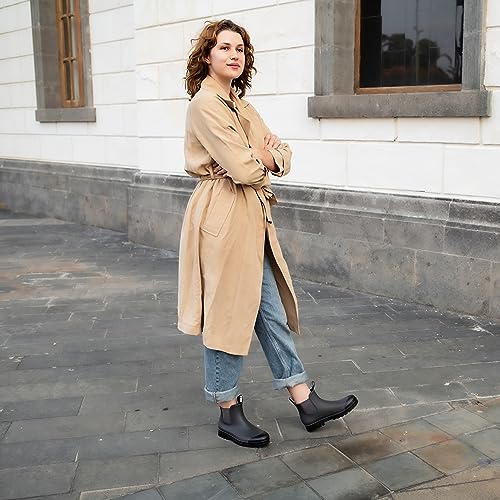 Women's Short Rain Boots Waterproof Ankle Chelsea Boots