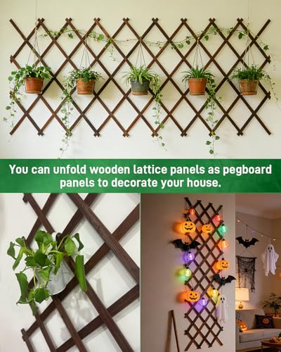 1Pack 47.2Inch Wooden Lattice Wall (1 Pack / 2 x 10 ft)