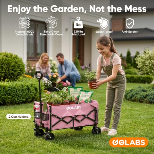 WA1 Collapsible Folding Wagon Cart (Wa1 Pink)