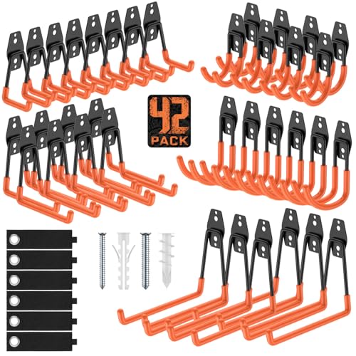 Garage Hooks Anti (42 Pack Orange)