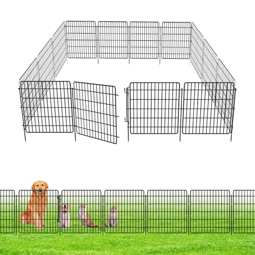 10 Panels Garden Fencing Animal Barrier with Lock (24in(H))