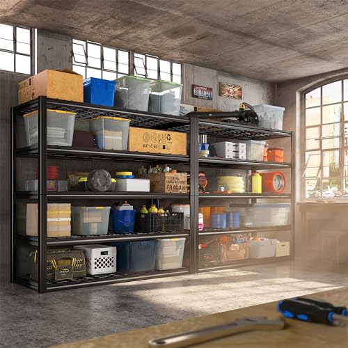 48.2" W Storage Shelves for Garage (5-Tier, 48.2"W x 24.5"D x 72"H)