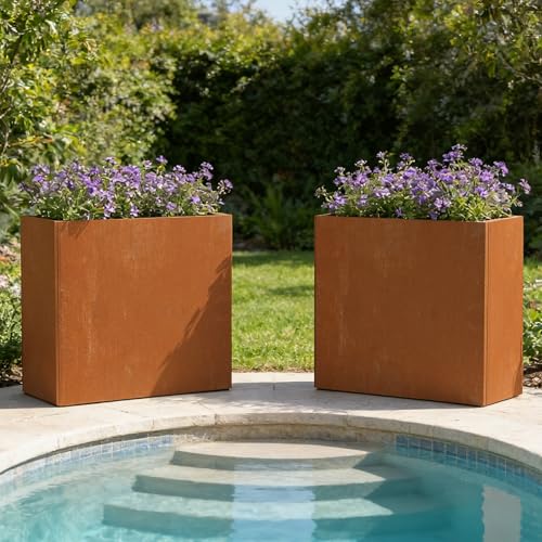 Corten Steel Planters (Pb24x12x24corten)