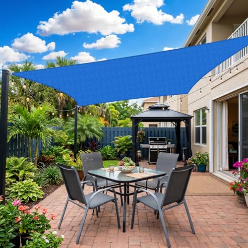15'X15' Sun Shade Sail Blue Curved Square Customizable (Blue / 15'X15' custom)