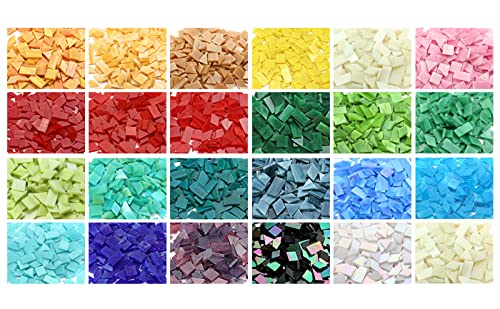 200 Mixed Color Glass Mosaic Tiles (200 Count)