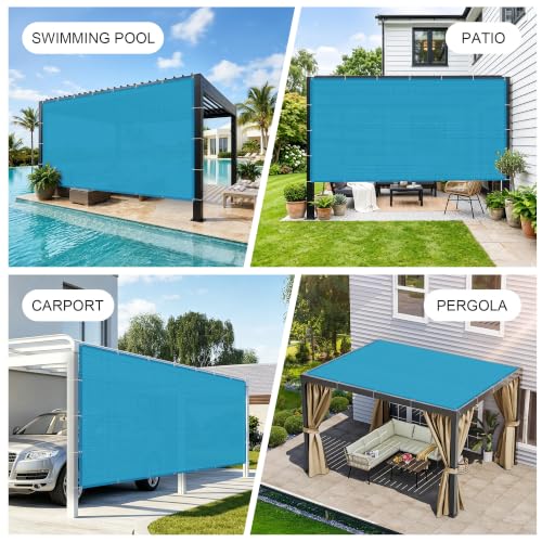 Shade Cloth 4x10 FT Sun Shade (4' x 10' custom size / Turquoise)
