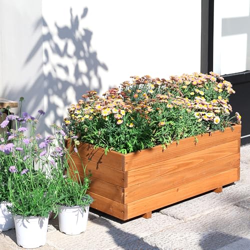 Raised Garden Beds Outdoor (Brown / W31.5X D15.75X H12.6in)
