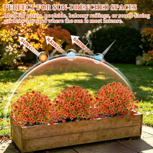 2 Pack Artificial Fall Yellow Flower Topiary Balls for Outdoor (Yellow Violet)