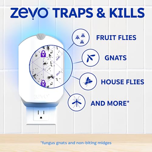 Flying Insect Trap for Fruit Flies & Gnats (2 Devices & 2 Cartridges)