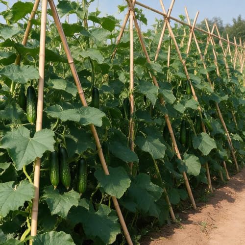 Natural Bamboo Plant Stake (93in-10PCS)