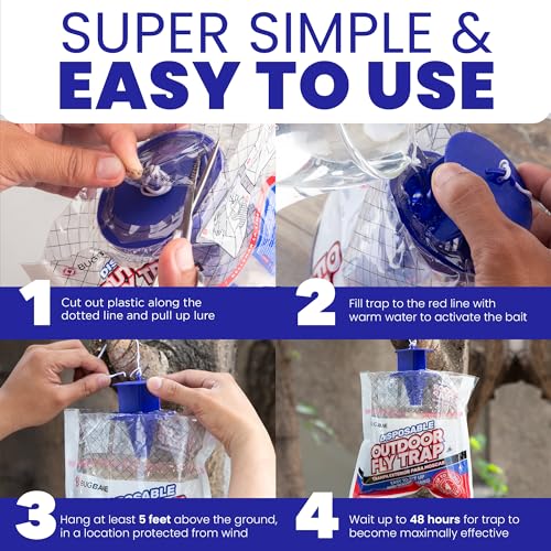 Fly Traps Outdoor Fly Trap for Patio. 12 Non (12 Count)