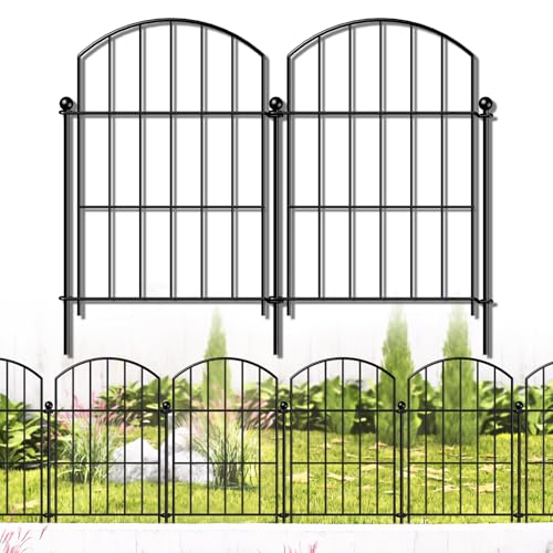 Metal Garden Fence 17 in x 10 ft (17"Hx10ft (10 Panels))
