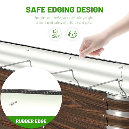 2 Pack Galvanized Steel Raised Garden Bed Kit (Brown / 8x2x2ft(2 Pack))