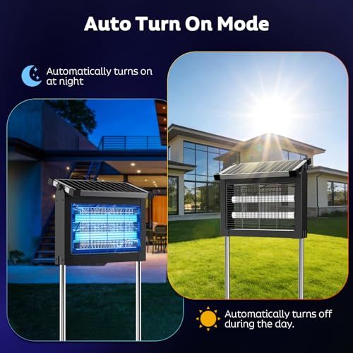 Solar Bug Zapper Outdoor (Light Gray)