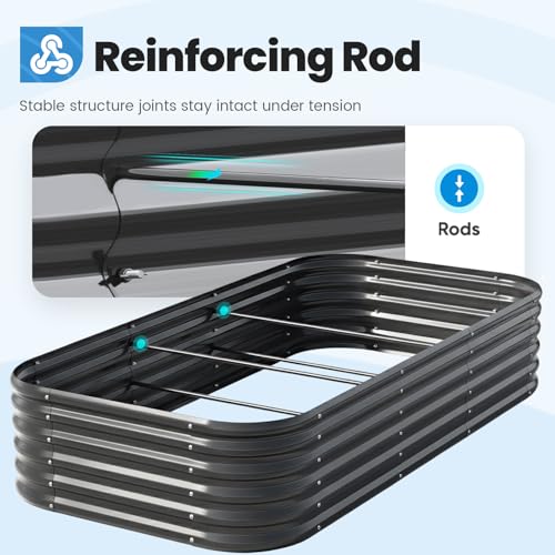 Galvanized Oval Raised Garden Bed Kit
