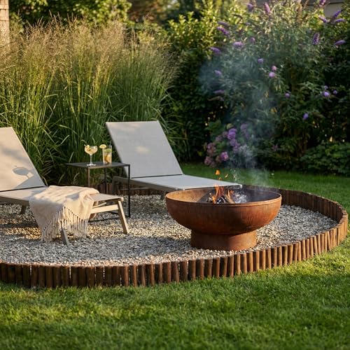 6 Piece Wooden Garden Border (6-Pack 7.9"x42")