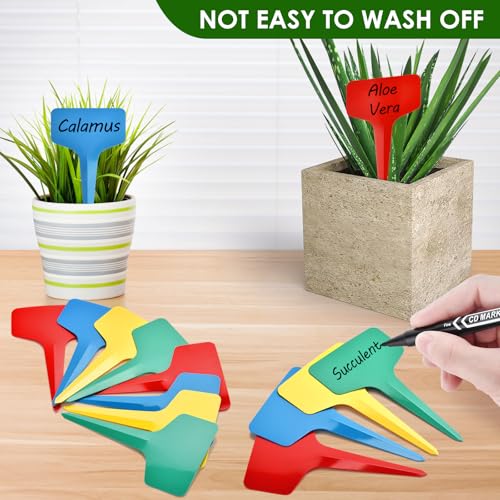 Plant Labels 120pcs with Garden Plant Markers Pen of Outdoor Waterproof (Color T-120 pcs)