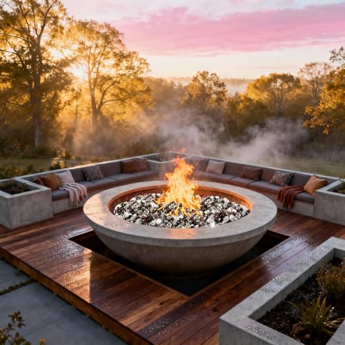 Blended Fire Glass Diamonds for Fire Pit Fireplace (Diamond 10LB / Crystal Ice +Onyx Black + Amber)