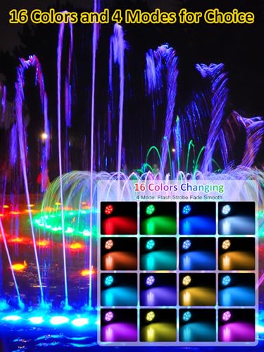 Colored Pond Lights LED Underwater with Remote Control 3 Heads (Multicolor / Set of 3)