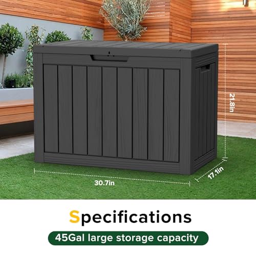 Outdoor Storage Box (Black / 50 Gallon)