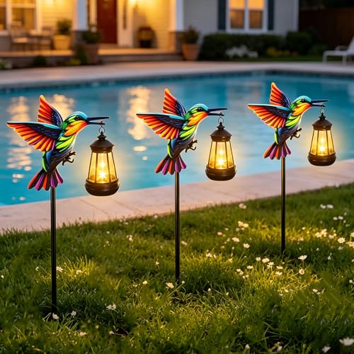 Hummingbird Solar Garden Lights Outdoor Waterproof