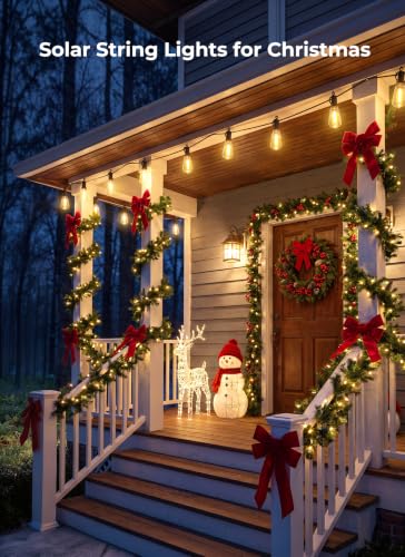 58FT Solar String Lights Outdoor (58FT(25+1 Sockets))