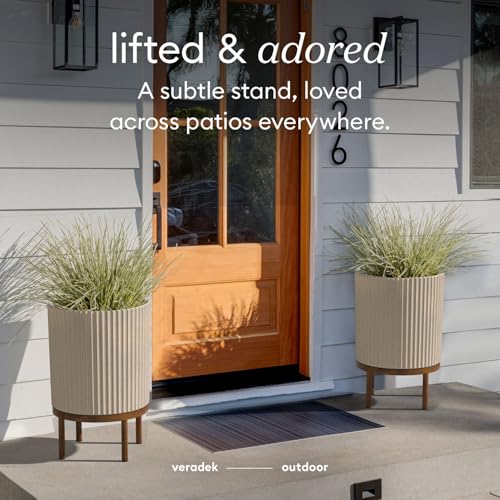Demi Series Raised Planter (Sand/Brown / 16 inch - 2 Pack)