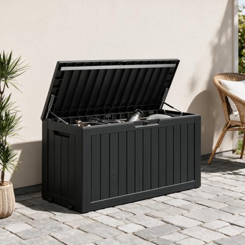 91 Gal Deck Box (91 Gallon / Striped Black)