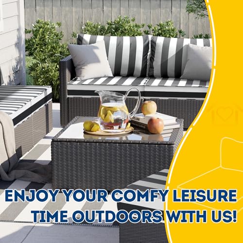 Outdoor Chair Cushions (Gray Cabana Stripe / 24"x24"x5" / 24"x13.5")