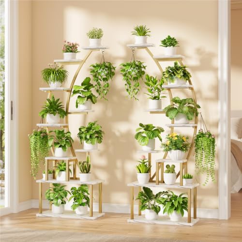 2 Pack Plant Stand Indoor with Grow Lights