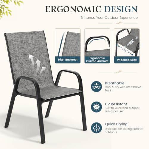 7PCS Patio Dining Set (Charcoal / 7 PCS)