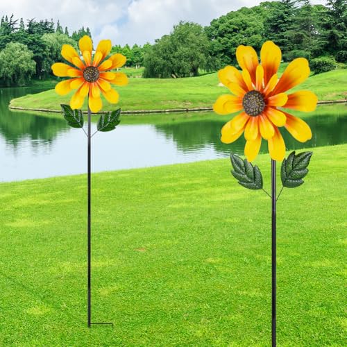 Sunflower Wind Spinners Outdoor (13inch(Sunflower-A))