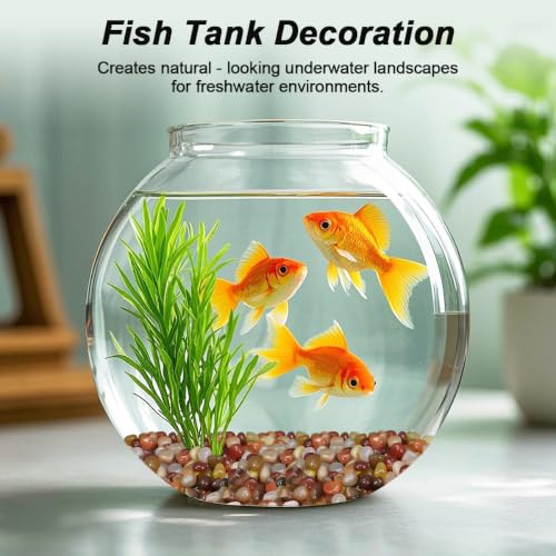 Decorative River Pebbles for Vase Fillers Aquarium Potted Plant Landscaping (1 Pound / Three Colors)