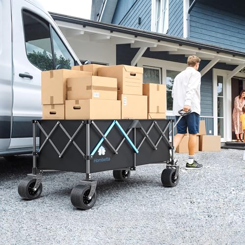 48" XL Collapsible Wagon Cart (Black / 400L-48in)